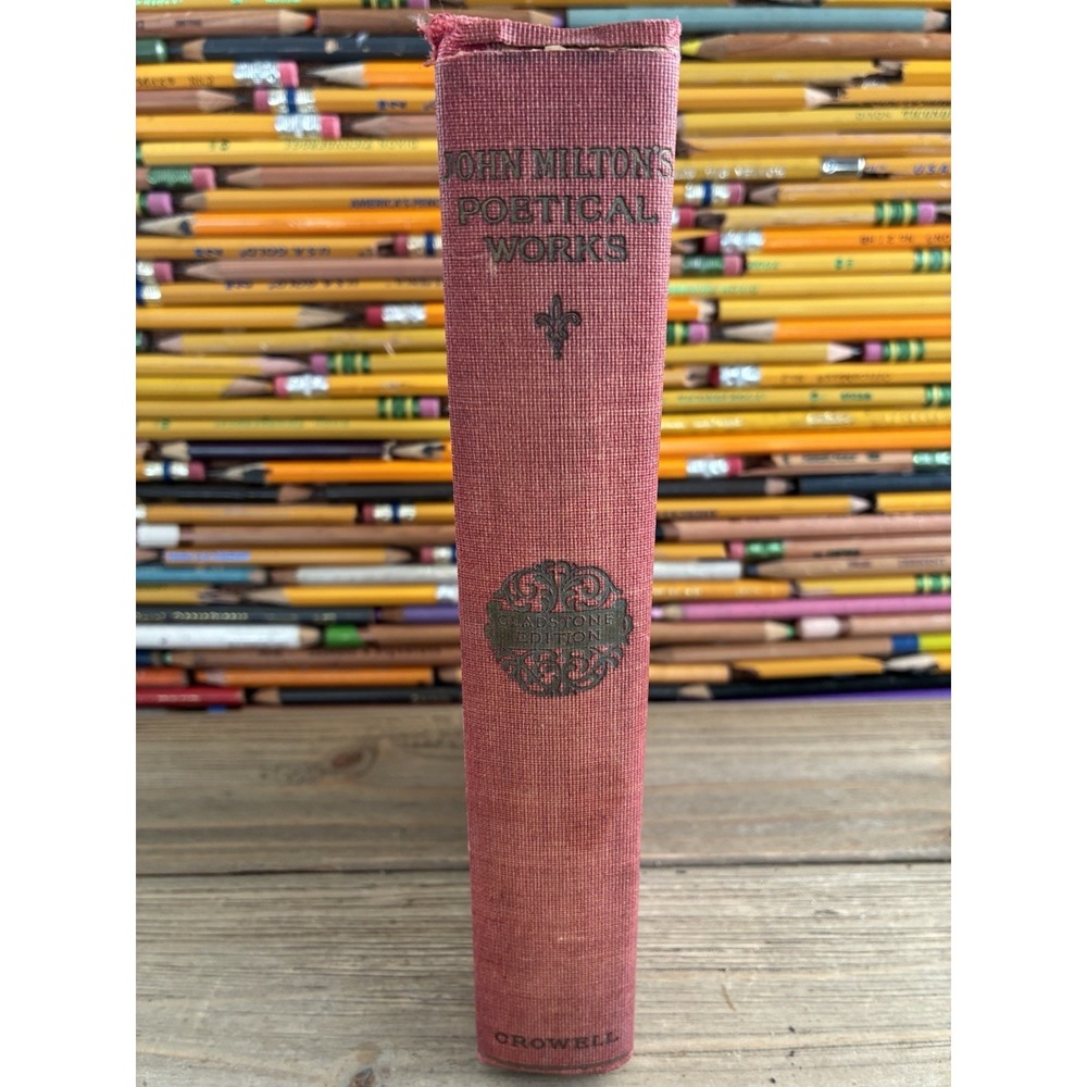 VTG 1892 John Milton's‎ Poetical Works By Thomas Y Crowell Company Book